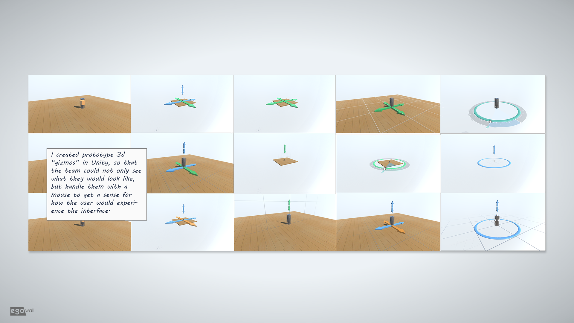 Prototype 3d object manipulation interfaces.